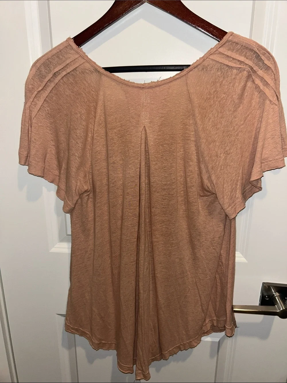 Free People V-Neck Size XS Tunic Top in Dusty Rose